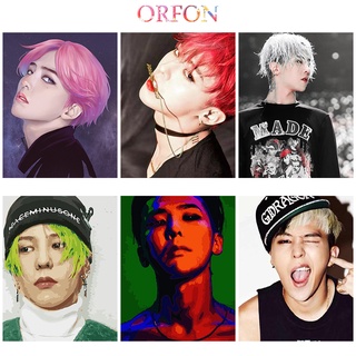 【ORFON】GD~G-DRAGON~Kwon Ji Yong~ ภาพวาดระบายสีตามตัวเลข ของขวัญตกแต่งบ้าน DIY