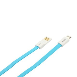 Pisen สาย Micro USB เเบบเเบน ความยาว 80cm (Blue) ของแท้ประกันศูนย์ไทย