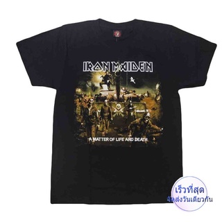 เสื้อวง Iron Maiden rock T-shirt เสื้อวงร็อค Iron Maiden เสื้อยืดวงร็อค