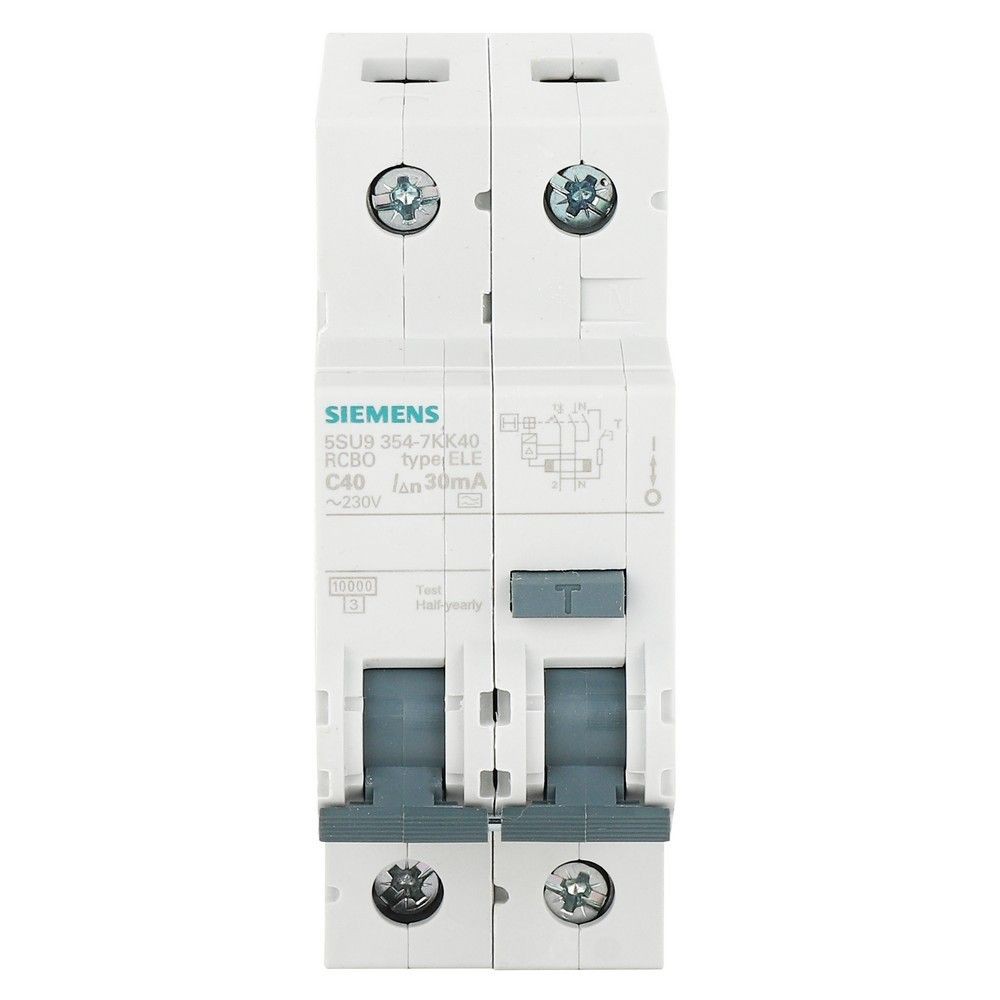 เบรกเกอร์ เมนเบรกเกอร์ RCBO SIEMENS 40A 2P 30mA เบรกเกอร์ ตู้ไฟ งานระบบไฟฟ้า MAIN BREAKER RCBO 40A 2