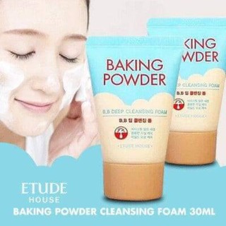 พร้อมส่ง✅ของแท้💯 Etude House Baking Powder B.B Deep Cleansing Foam 30ml โฟมล้างหน้าผสมเม็ดบีดส์