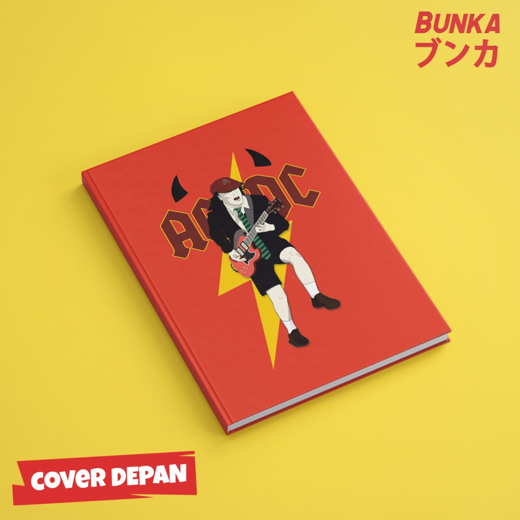 Notebook 80s Band ACDC Angus young 2 ปกแข็ง A5 Notebook Notes Agenda Planner Journal