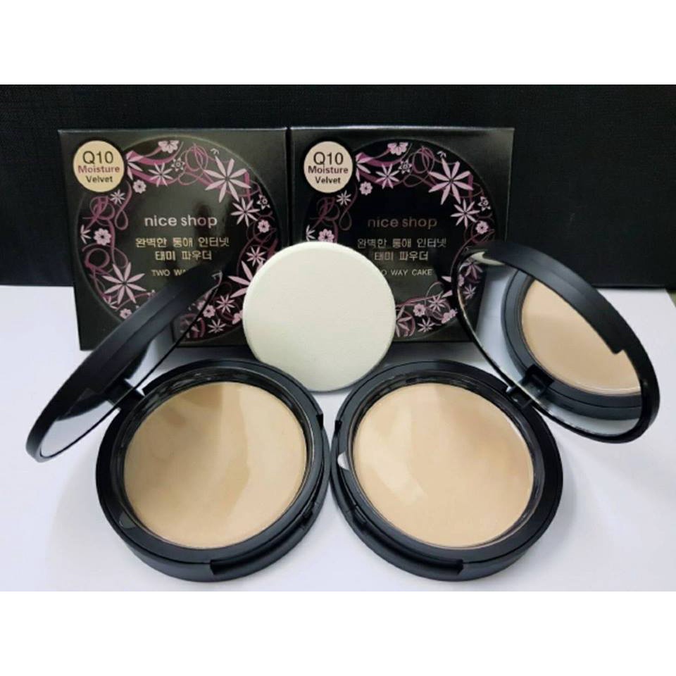 NICE SHOP Q10 MOISTURE VELVET TWO WAY CAKE