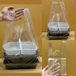 ถุงหิ้วใส ถุงหิ้วไฮโซ เนื้อ PE หนา เหนียว ทน เกรดเอ แพคละครึ่งโล/500 กรัม มี 7 ขนาด