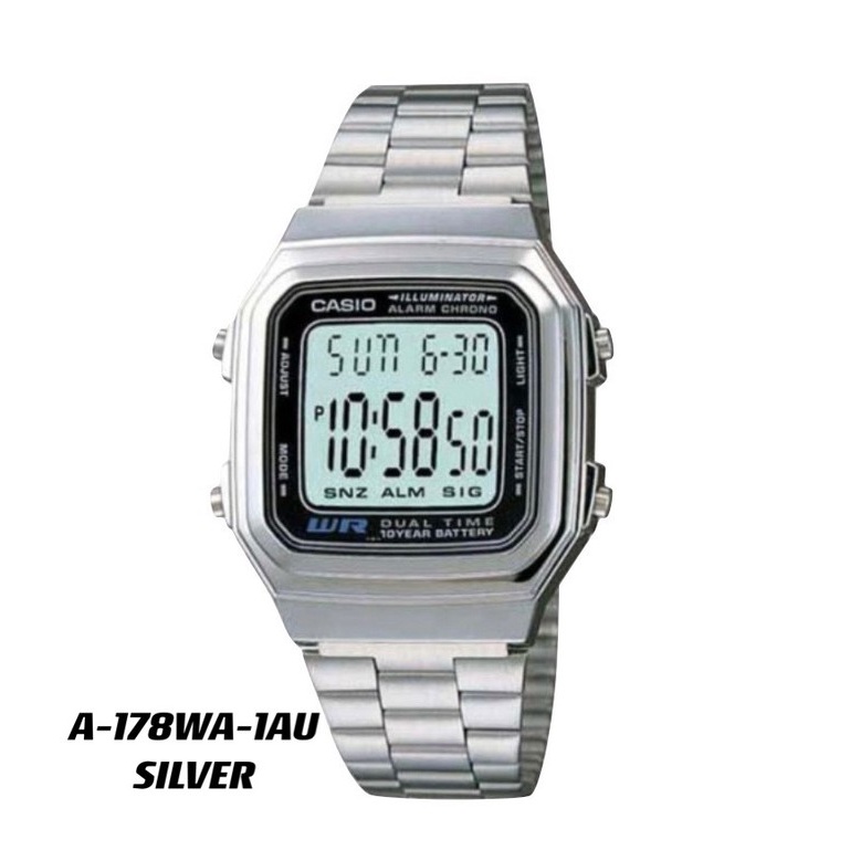 นาฬิกา CA SIO รุ่น A-178WGA-1AUDF /  A-178WA-1AU นาฬิกาชาย/หญิงใส่ได้ รับประกัน 1 ปี