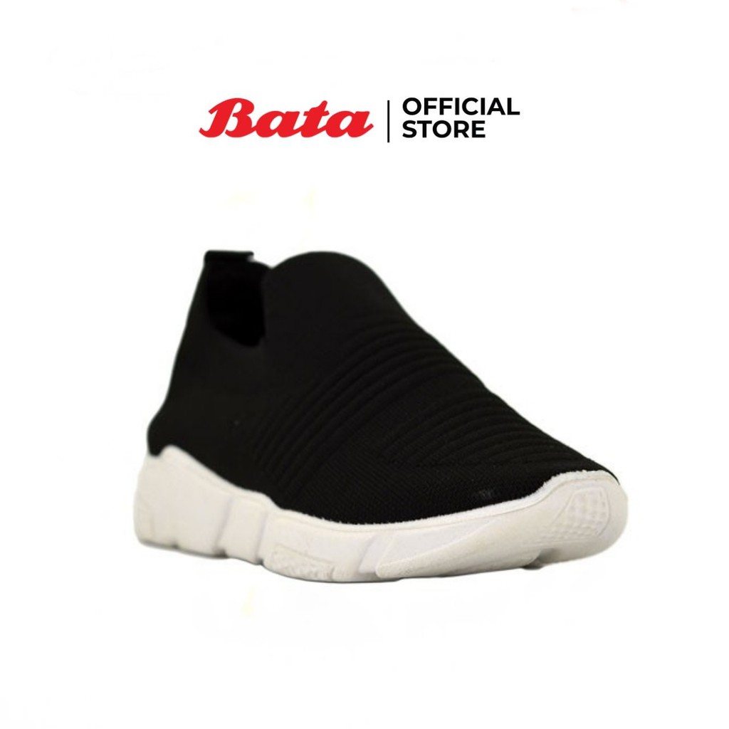 Bata LADIES CASUAL รองเท้าผ้าใบแฟชั่น Sport Casual แบบสวม สีดำ รหัส 6596618