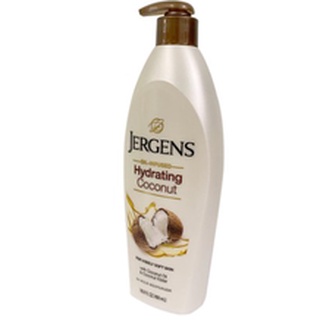 Jergens Hydrating Coconut Dry Skin Moisturiser 496ml. เจอร์เกนส์ โคโคนัท ไฮเดรทติ่งโลชั่น (ขวดปั๊ม)