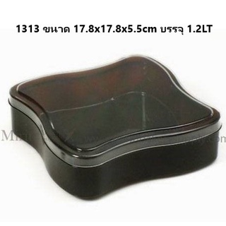 กล่องพลาสติกทรงกลม NO.1313 ขนาด 17.8x17.8x5.5cm  / แพ็ค 24 ใบ