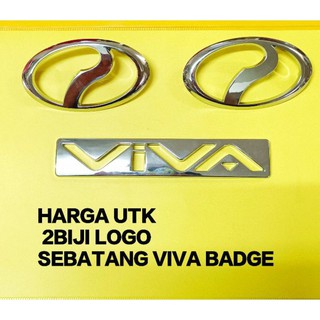 โลโก้ด้านหน้าและด้านหลัง PERODUA VIVA และสัญลักษณ์ 1 ชุด