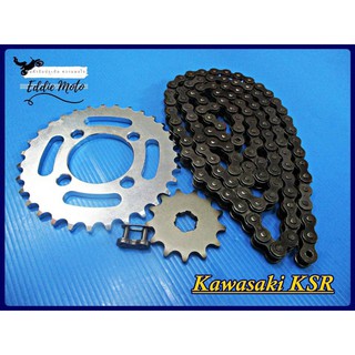 KAWASAKI KSR110 (13T) FRONT ​&amp; (31T) REAR SPROCKET &amp; "MAX" DRIVE CHAIN (420-112L) // สเตอร์หน้า 13ฟัน หลัง 31ฟัน