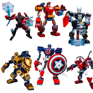 ใหม่ KSZ1003-1014 บล็อกตัวต่อเลโก้ Spider-Man Iron Man Captain America Mech ของเล่นสําหรับเด็ก