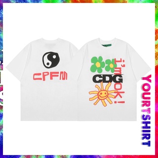 เสื้อยืด โอเวอร์ไซซ์ พิมพ์ลายกราฟฟิค CPFM สไตล์วินเทจ สําหรับผู้ชาย