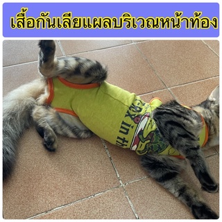 ถูก!! เสื้อกันเลียแผลผ่าตัดที่หน้าท้องน้องแมว