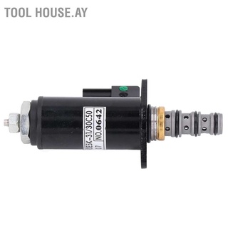 Tool House.Ay วาล์วปั๊มโซลินอยด์ไฮดรอลิค สเตนเลส สําหรับรถขุด Sk200‐6E Kdrde5K31‐30C50‐107 Yb35V00005F1