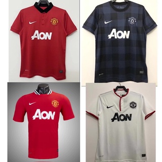 【พร้อมส่ง】เสื้อกีฬาแขนสั้น ลายทีมชาติฟุตบอล Manchester United 11/12 ชุดเหย้า 13 14