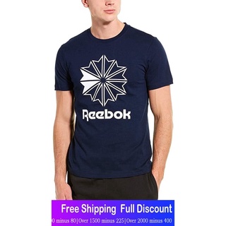 เสื้อยืดผู้ชาย Reebok Mens Classics Big Logo Graphic Casual T-Shirt Reebok Round neck T-shirt