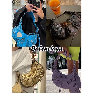 พรี​ Balenciaga Le Cagole 92718 กระเป๋าแฟชั่น 2size hobo หนังแท้ หนังวัวแท้ กระเป๋าสะพายไหล่