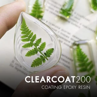 CLEARCOAT200 อีพ็อกซี่เรซิ่นใส แข็ง เงามาก ไม่ฉุน เคลือบใส งานเครื่องประดับ diy เคลือบเคสมือถือ [ชุด mini - 150 กรัม]