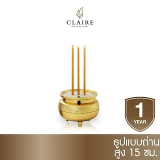 แคร์ล ธูปไฟฟ้า LED สูง 15 ซม. ธูปไฟฟ้า 3 ดอก สีทอง ใส่ถ่าน AA