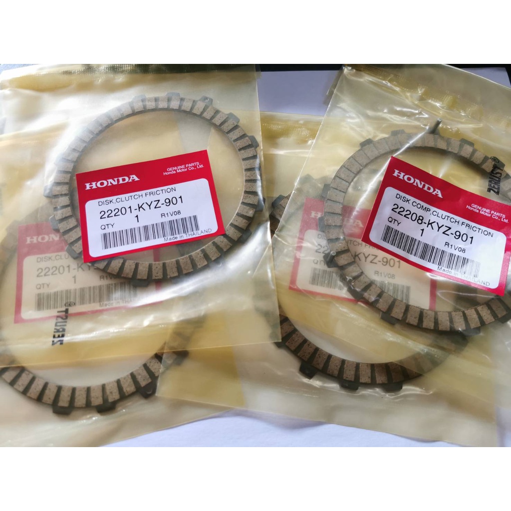 แผ่นครัช คลัทช์ เวฟ 125 2012 2018 ปลาวาฬ รุ่น มีขา มีรู แท้ Honda 100% Wave 125 2012 2018 22201-KYZ-