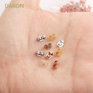 Daron จุกสแตนเลสสีเงินขนาดเล็ก 6X4.5 มม. 100 ชิ้นสําหรับทําเครื่องประดับต่างหู