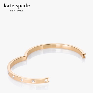 KATE SPADE NEW YORK SET IN STONE METAL STONE HINGED BANGLE WBRUB744 กำไลข้อมือ