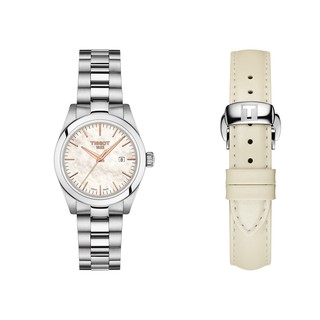 Tissot T-My Lady Quartz ทิสโซต์ ที มาย เลดี้ สีขาว แถมสายหนังสีขาว T1320101111100 นาฬิกาผู้หญิง