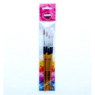 MASTER ART มาสเตอร์อาร์ต ชุดพู่กัน จิตรกรน้อย 5 ด้าม (เบอร์ 0, 2, 4, 6, 8) PaintBrush Set