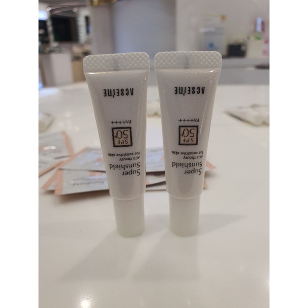 หลอด 5 กรัม ACSEINE SUPER SUNSHIELD BRIGHT VEIL SPF50+ PA++++