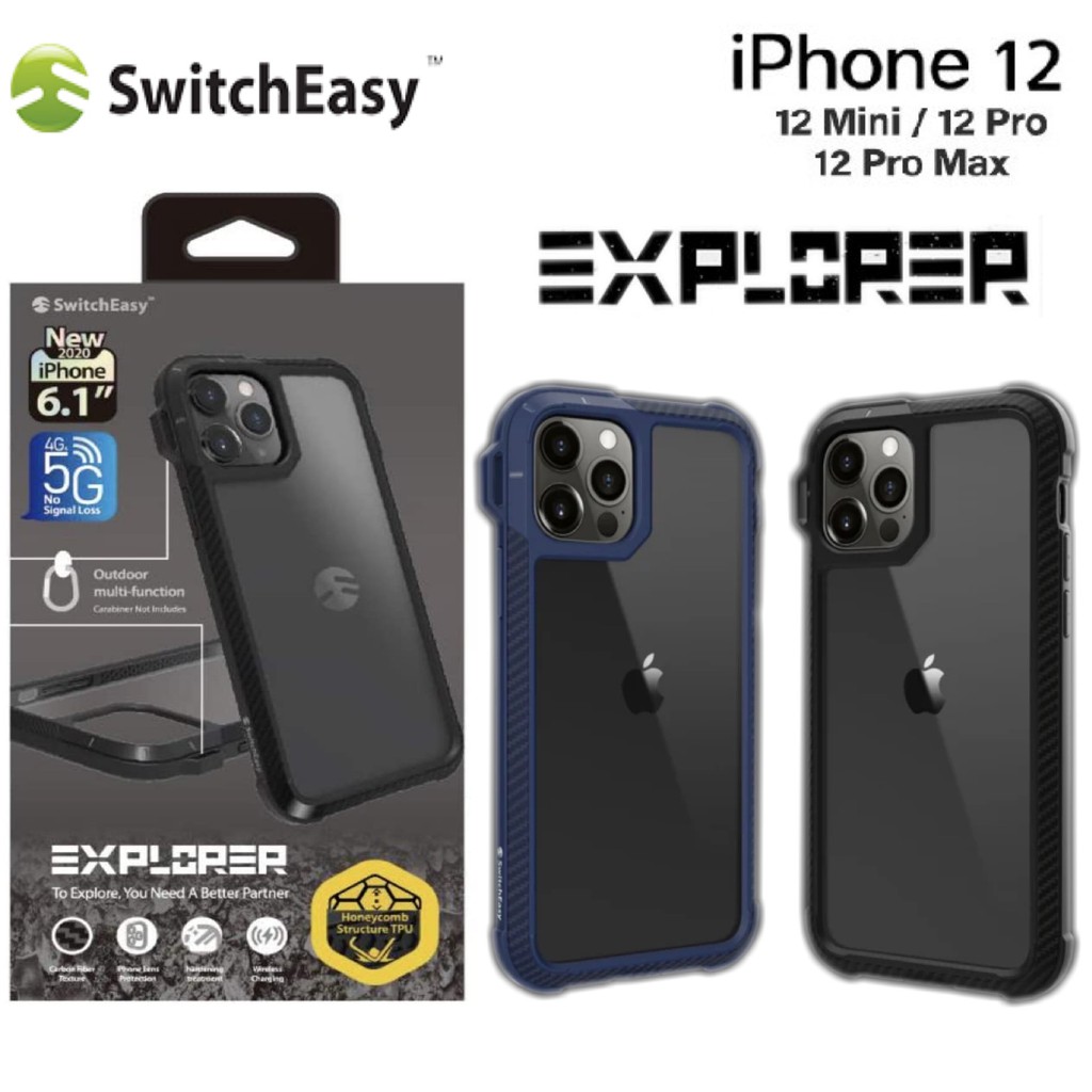 SwitchEasy Explorer เคสกันกระแทก ลายข้างเคฟล่าห์ เคส iPhone12 / 12 Mini / 12 Pro / 12 Pro Max