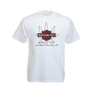 เสื้อยืดราสต้า Tee-Shirt Harley Davidson Best Rasta Roots White Tee-Shirt