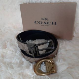 เข็มขัด Coach Boxed Harness Plaque Reversible Belt