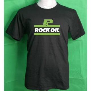 [100% Cotton] เสื้อยืดลําลอง ผ้าฝ้าย 100% แขนสั้น คอกลม พิมพ์ลาย ROCK OIL สีดํา พลัสไซซ์ XS-3XL ของขวัญวันเกิด สําหรับผู