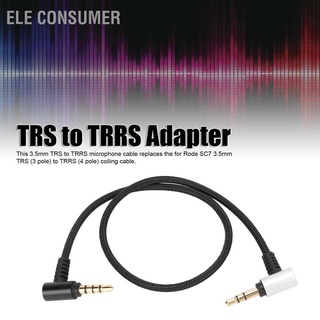 ELE Consumer TRS to TRRS Adapter Multifunctional 3.5mm Microphone Cable Compatible for RODE SC7 35cm/13.8in