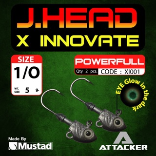 หัวจิ๊ก เบ็ดจิ๊ก ตาเรืองแสง J-HEAD ATTACKER คุณภาพสูง J.HEAD X INNOVATE POWERFULL