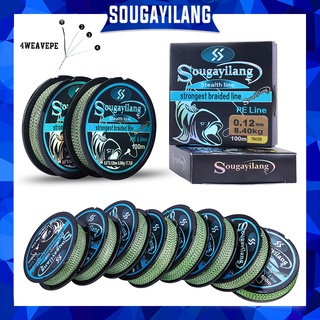 Sougayilang  ล่องหนในน้ำ    เส้นเอ็นตกปลา ชนิดสาย PE ถัก 4 เส้น รองรับน้ำหนัก19.5-36g ยาว 100m