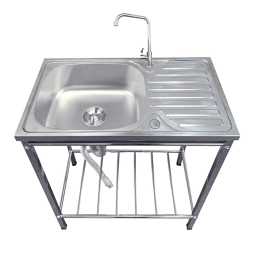 Sink stand FREESTANDING SINK 1B1D TECNOSTAR STT 7540 STAINLESS STEEL Sink device Kitchen equipment อ