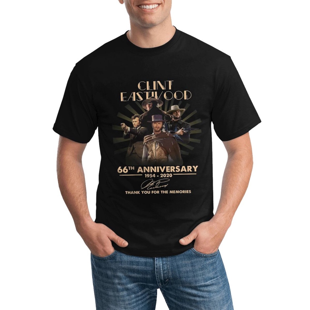 Cotton Popular Top Tee Shirt Clint Eastwood Signature 66Th Anniversary Thank You For The Memories