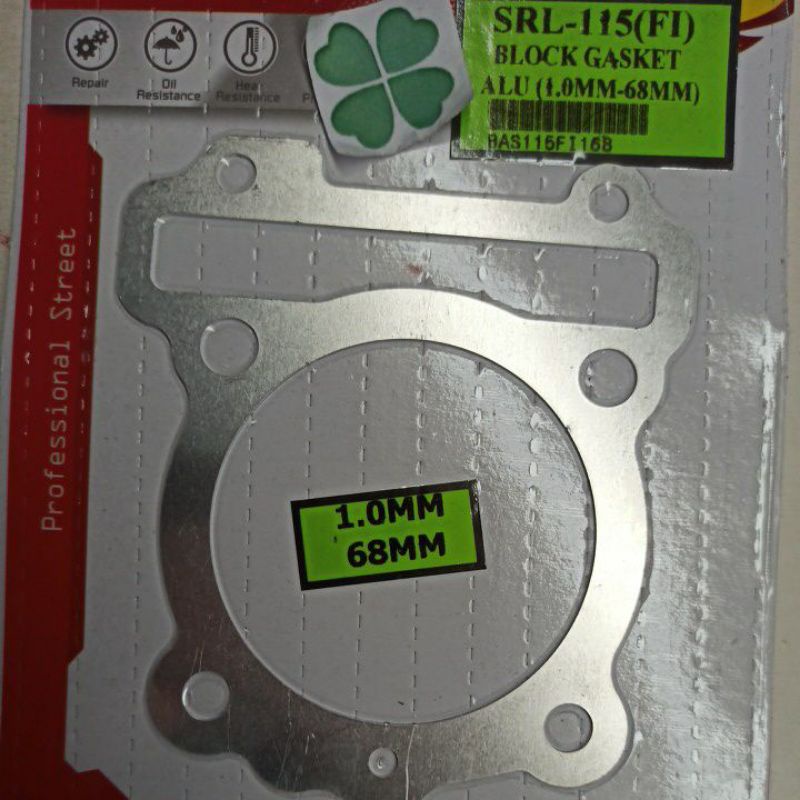 1MM - 68MM SRL115 FI BLOCK GASKET ALUMINIUM 1MM - 68MM LAGENDA