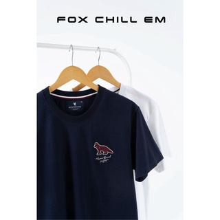 เสื้อยืดโอเวอร์ไซส์MEMO🦊 [ทันที 10% ใส่โค้ด JULPSK ] รุ่น : Fox Chill EM ผู้ชาย SUPERSOFT🦊 GUYS งานปักเล็กS-3XL