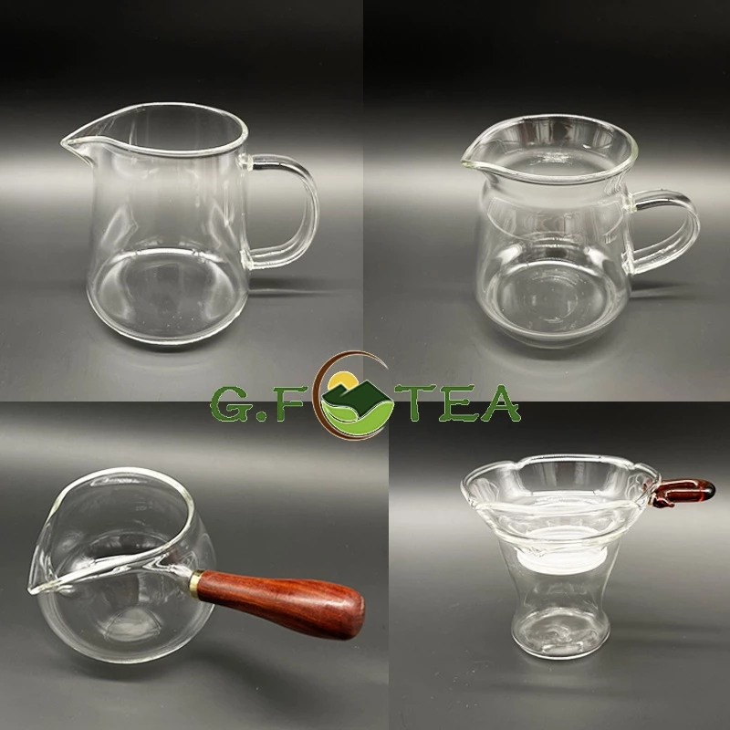 แก้วชงชา กาน้ำชา พร้อมที่กรองชา 公道杯 玻璃杯 玻璃茶漏