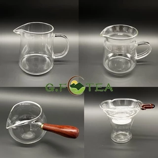 แก้วชงชา กาน้ำชา พร้อมที่กรองชา 公道杯 玻璃杯 玻璃茶漏