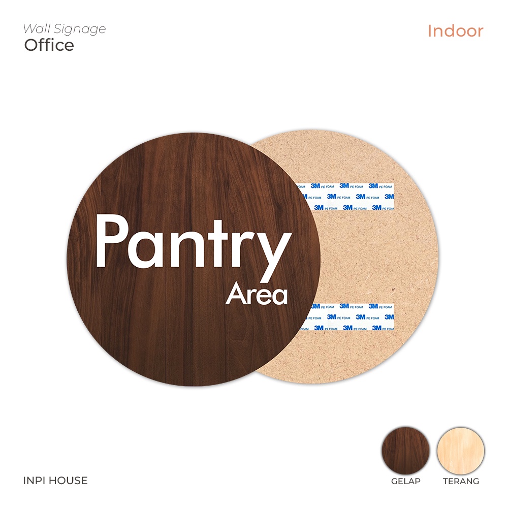 ป้าย PENTRY ROOM - กระดานป้าย PENTRY AREA - สีน้ําตาล