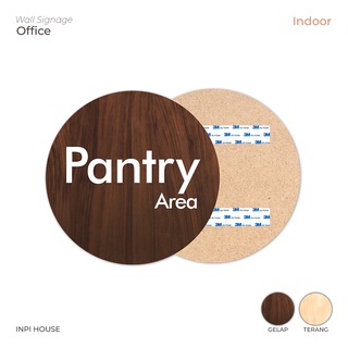 ป้าย PANTRY ROOM - PANTRY AREA SIGN - สีน้ําตาล