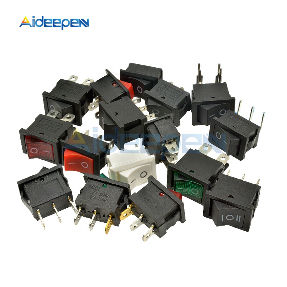 Kcd1 สวิตช์โยกไฟเรือ 2 ตําแหน่ง 3 ตําแหน่ง 2 Pin 3 Pin 4 Pins 6 Pins 6A 250VAC 10A 125VAC 15*21 มม.