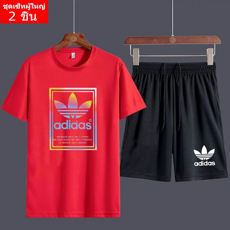 BK444+FF249 ชุดเซ็ทแขนสั้น+กางเกงสีดำขาสั้น เสื้อยืดสกรีนลาย