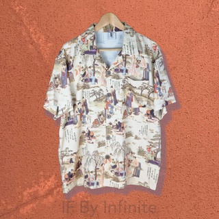 INFINITE เสื้อฮาวาย พิมพ์ลายกราฟฟิค ลายญี่ปุ่น