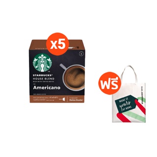 BUY 5 STARBUCKS BY NESCAFE DOLCE GUSTO เนสกาแฟ โดลเช่ กุสโต้ แคปซูลกาแฟ STARBUCKS AMERICANO HOUSEBLEND + FREE STARBUCKS SHOPPING BAG