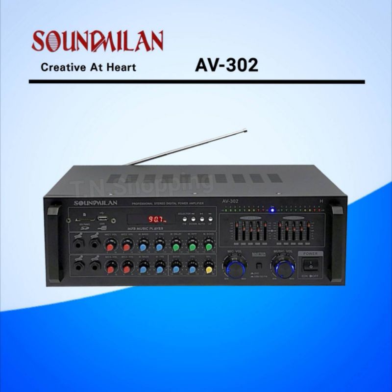 Soundmilan เครื่องขยายเสียง แอมป์ รุ่น  AV-302 Professional Stereo Digital Power Amplifier
