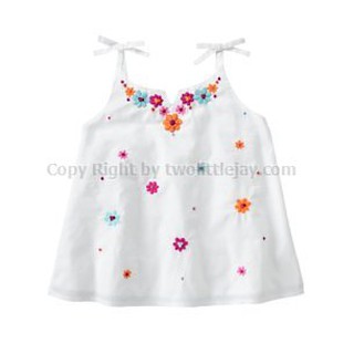 Gymboree Sparkle Flowers Tank ไซส์ 4T (สินค้านำเข้าจาก USA)